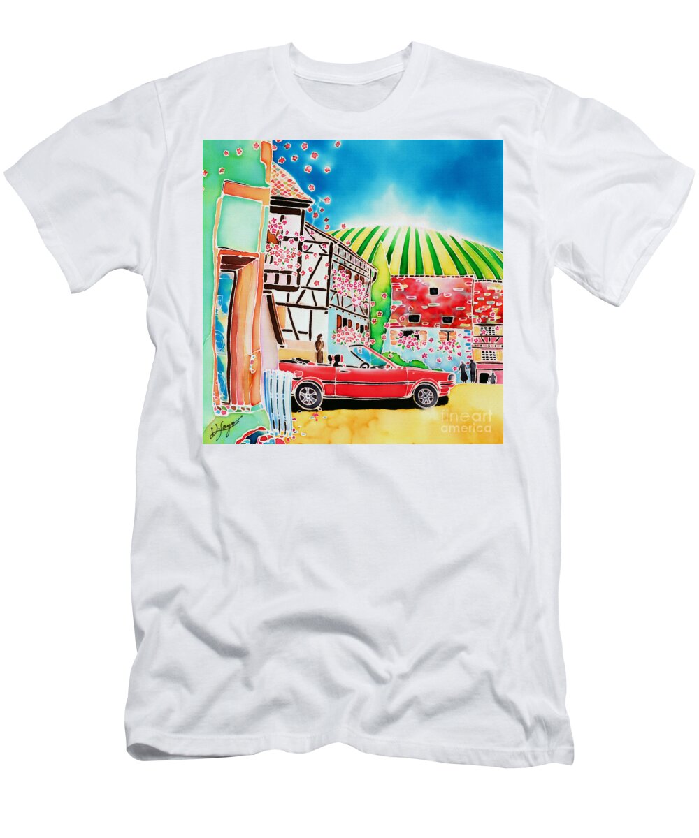 Alsace T-Shirt featuring the painting Route des vins by Hisayo OHTA