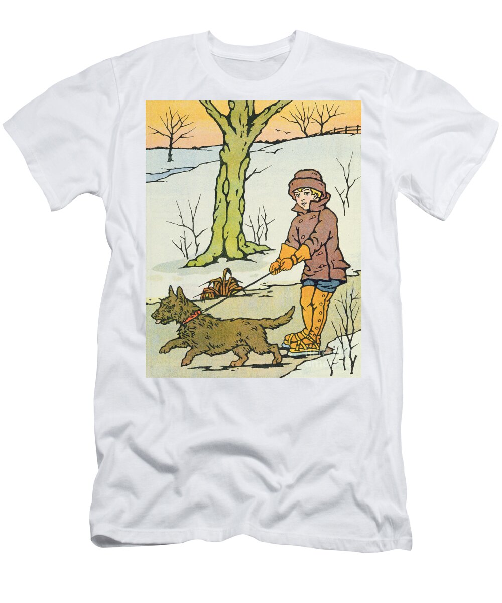 Winter T-Shirt featuring the painting Run Dandy Run by Anonymous