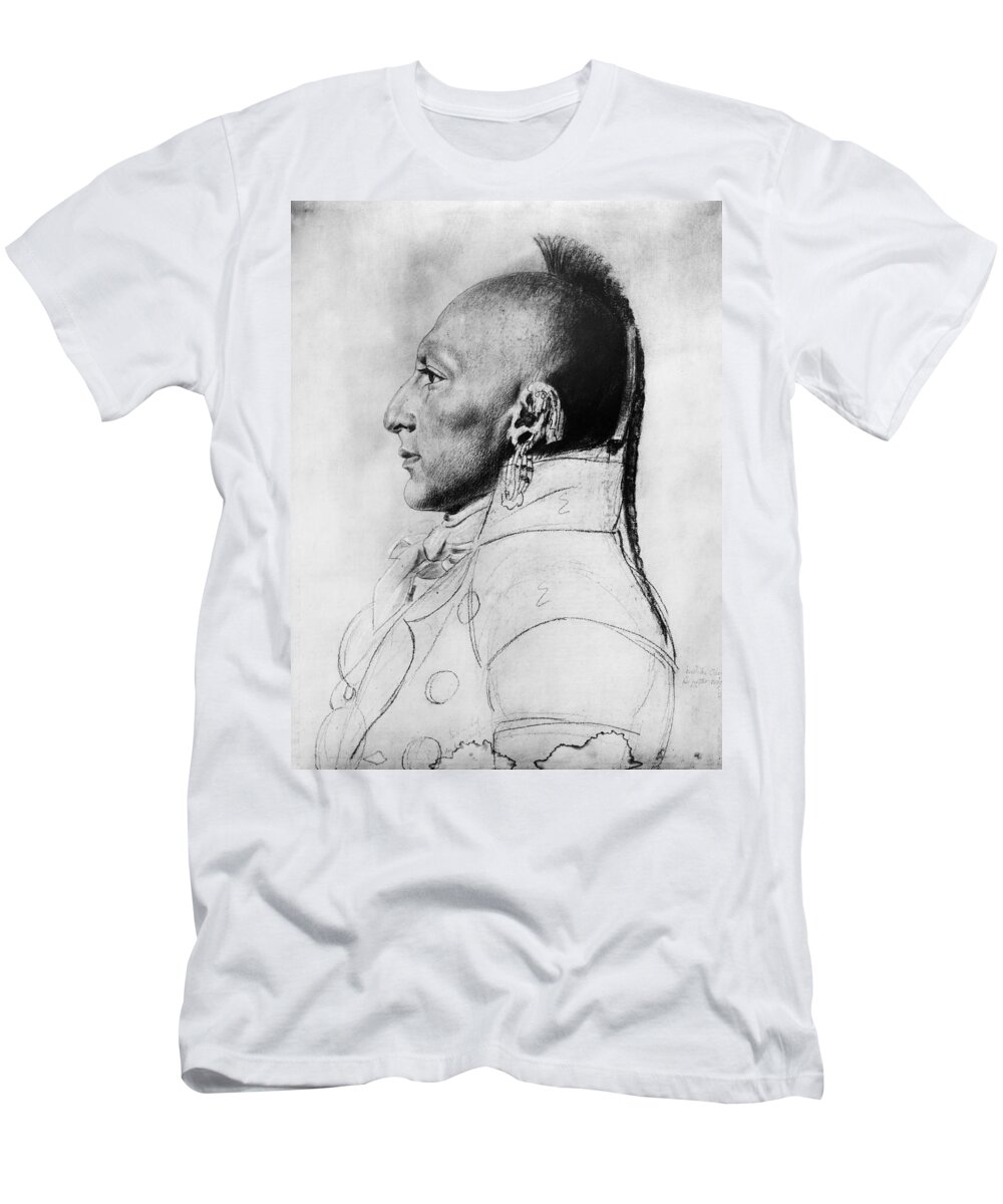 1804 T-Shirt featuring the drawing Saint-memin Osage, C1804 by Granger