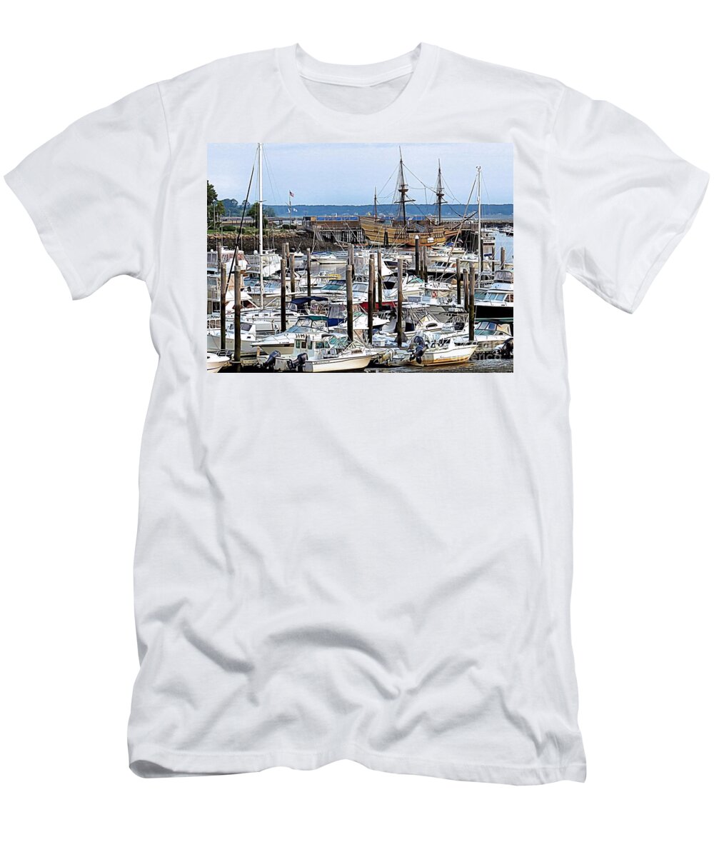 Sea T-Shirt featuring the photograph Sea of Boats by Janice Drew