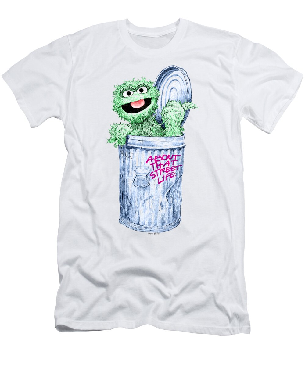 T-Shirt featuring the digital art Sesame Street - About That Street Life by Brand A