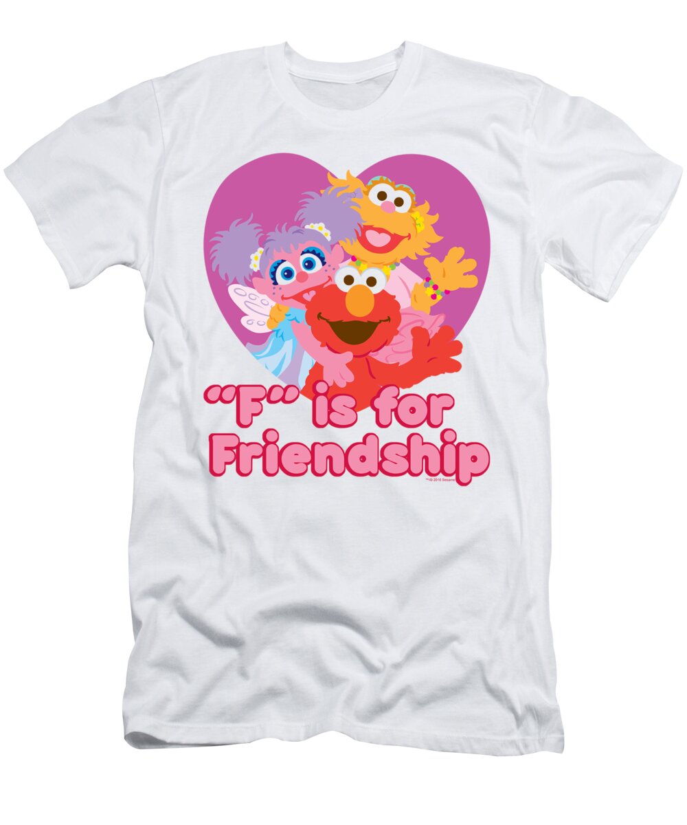  T-Shirt featuring the digital art Sesame Street - Friendship by Brand A