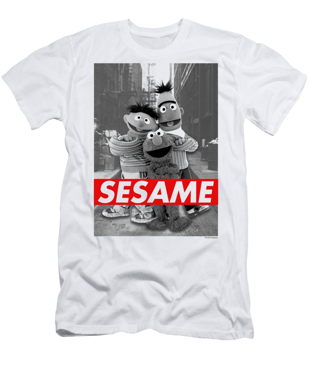  T-Shirt featuring the digital art Sesame Street - Sesame by Brand A