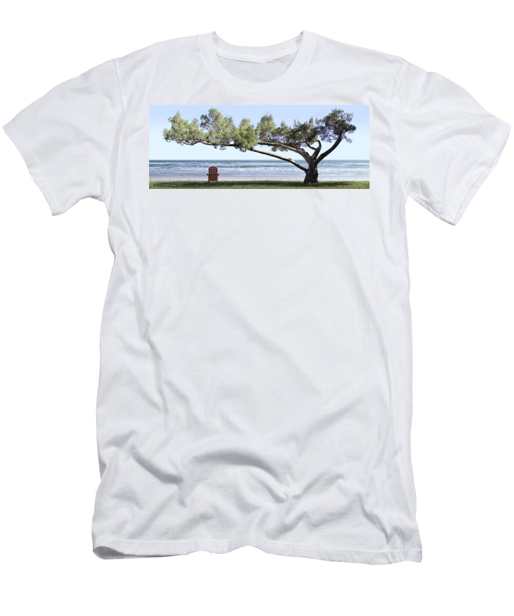Shade Tree T-Shirt featuring the photograph Shade Tree Panoramic by Mike McGlothlen