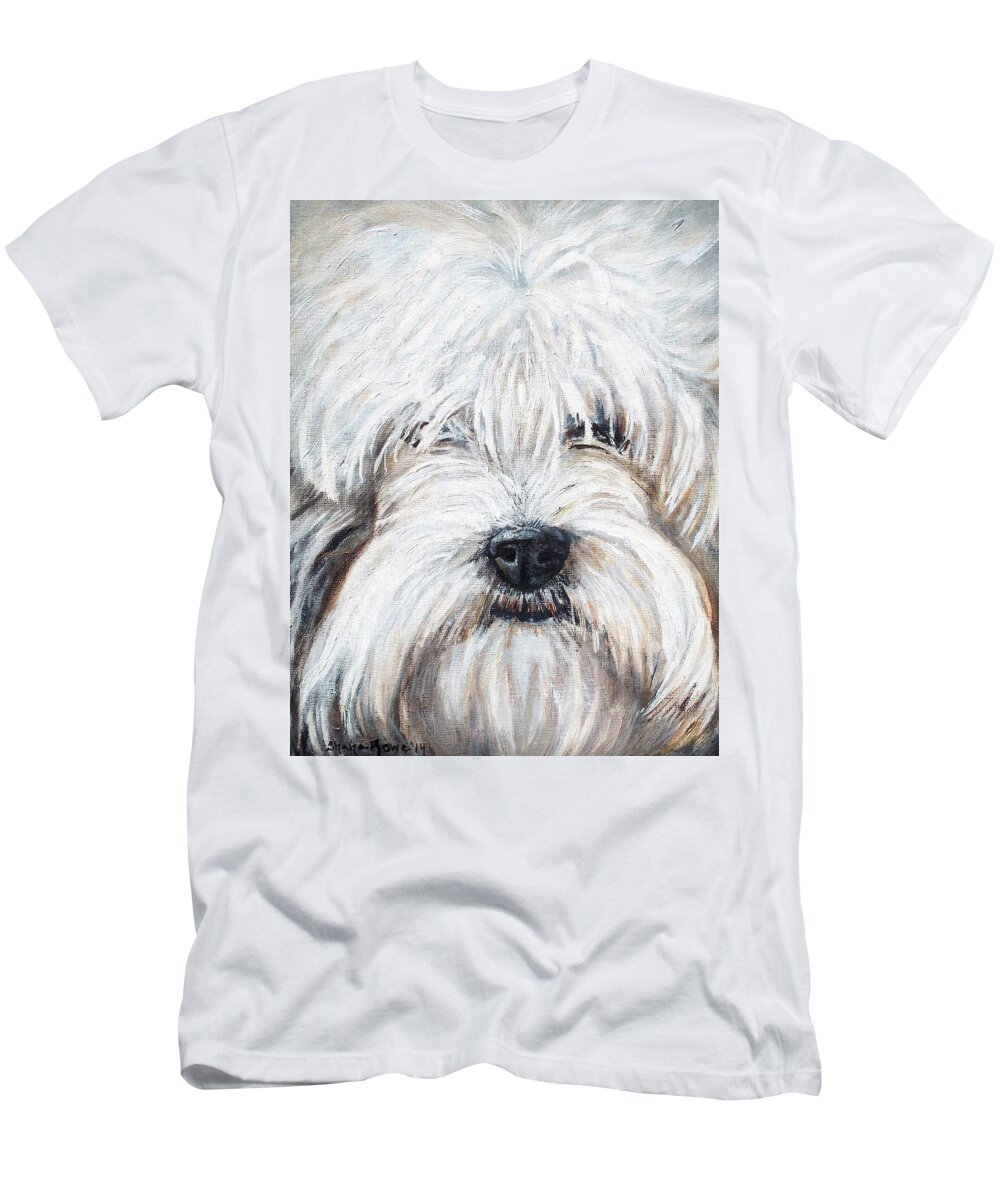 Cockapoo T-Shirt featuring the painting Shaggy Dog by Shana Rowe Jackson