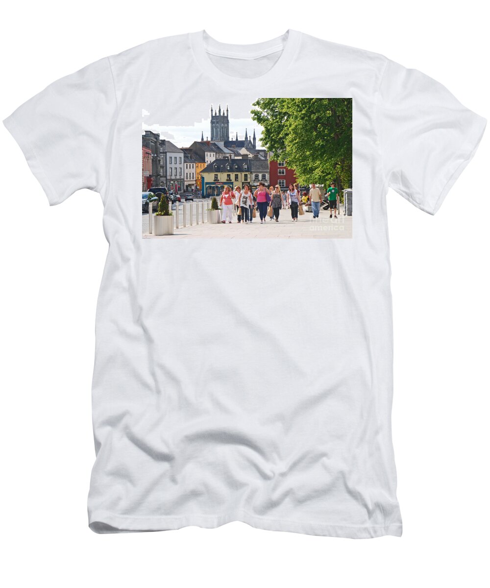 Cityscape T-Shirt featuring the photograph Shopping Trip by Mary Carol Story