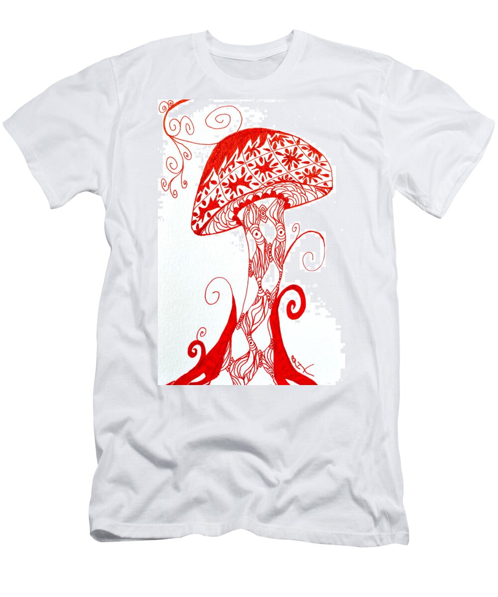 Shroomfest 2013 T-Shirt featuring the drawing Shroomfest 2013 by Beverley Harper Tinsley