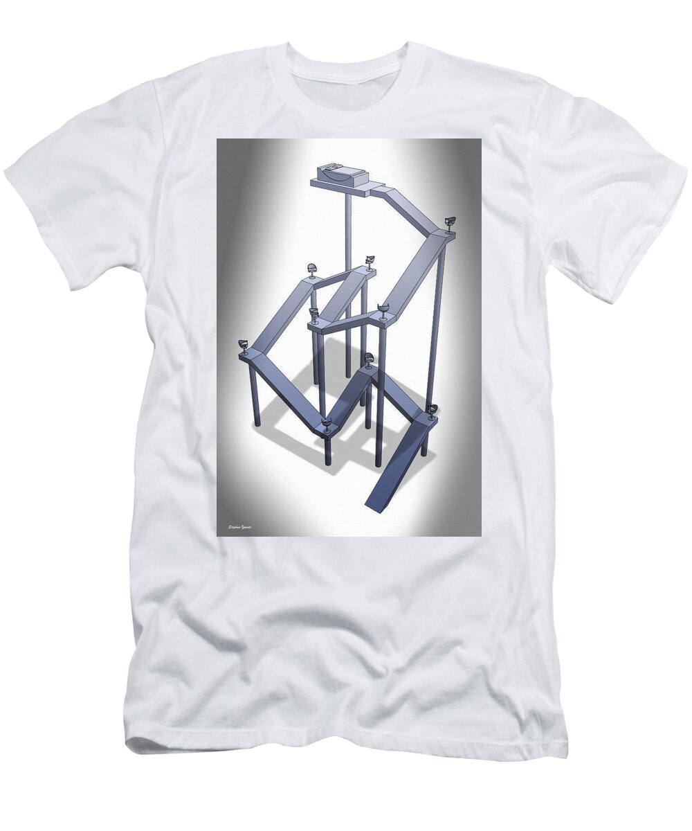 Slopes T-Shirt featuring the digital art Slopes by Stephen Younts