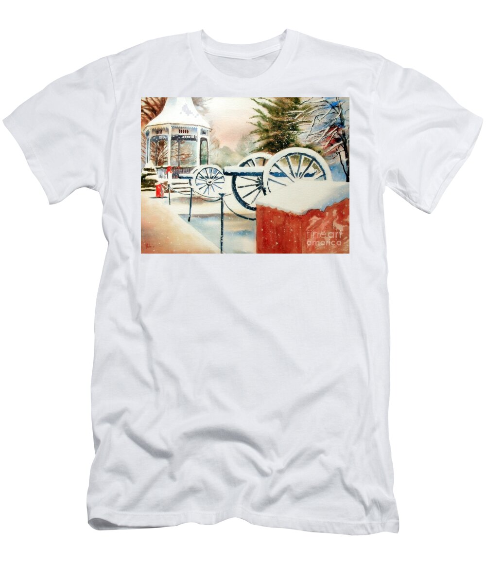 Snow Ii T-Shirt featuring the painting Snow II by Kip DeVore