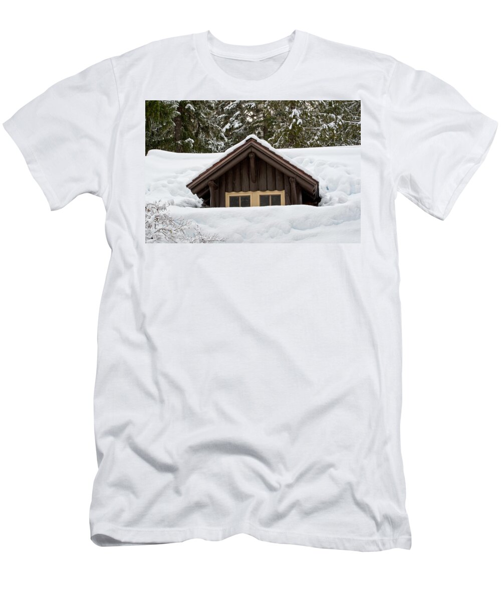 Roof T-Shirt featuring the photograph Snowed In by Tikvah's Hope