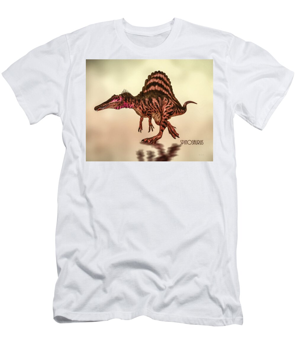 Spinosaurus T-Shirt featuring the digital art Spinosaurus Dinosaur by Bob Orsillo