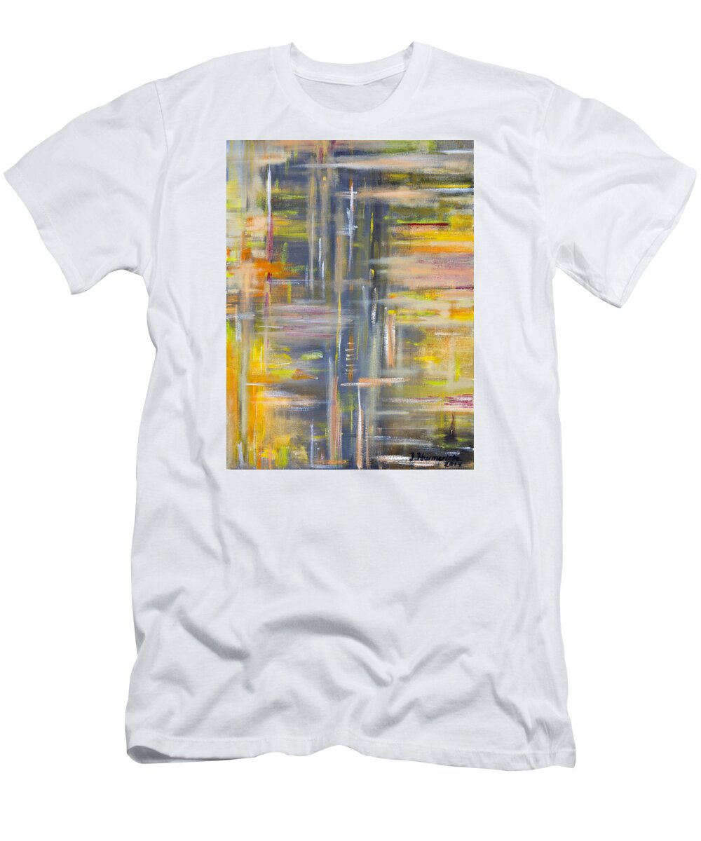 Spring T-Shirt featuring the painting Spring in Finland 1 by Johanna Hurmerinta
