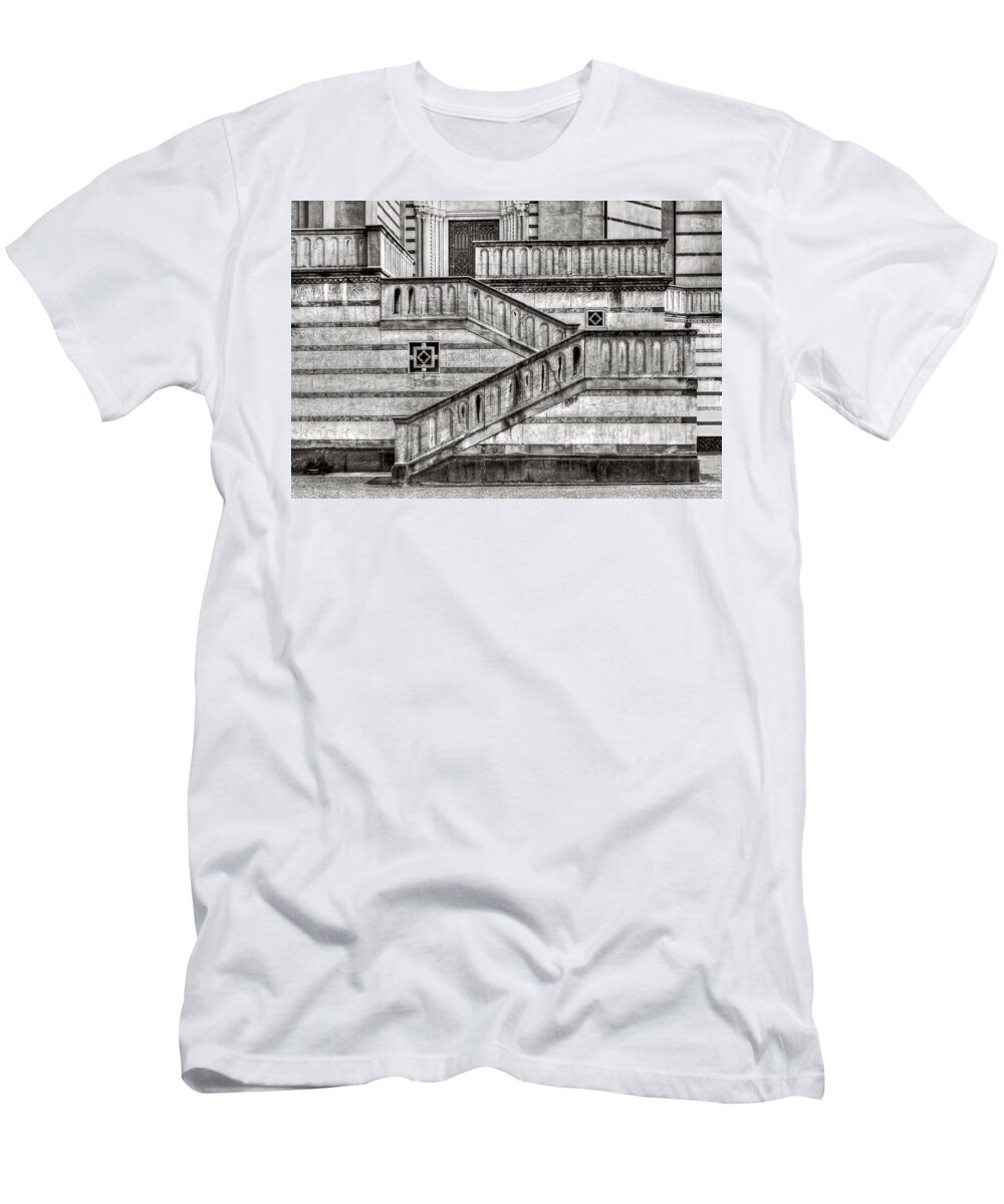 Neatimage T-Shirt featuring the photograph Staircase and stripes by Roberto Pagani