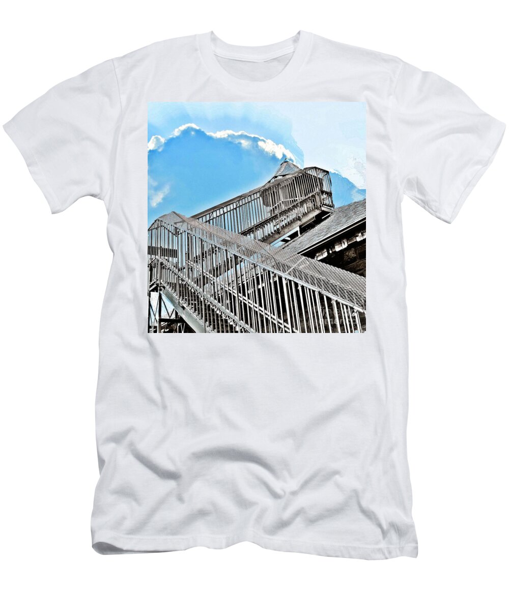 Stairs T-Shirt featuring the photograph Stairs to the Lookout by Janette Boyd