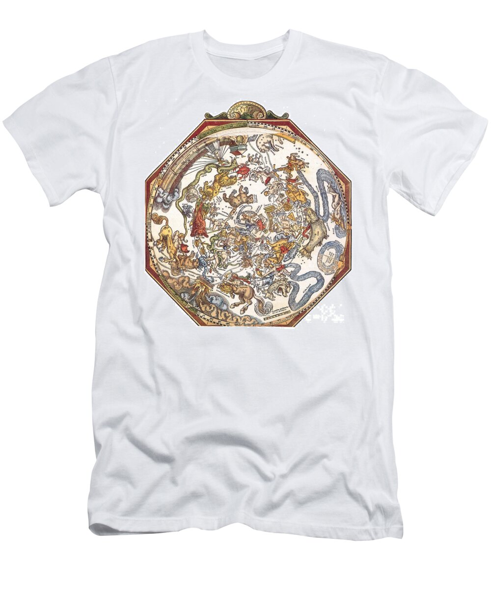 Astronomy T-Shirt featuring the photograph Star Map Astronomicon Caesareum 1540 by Science Source