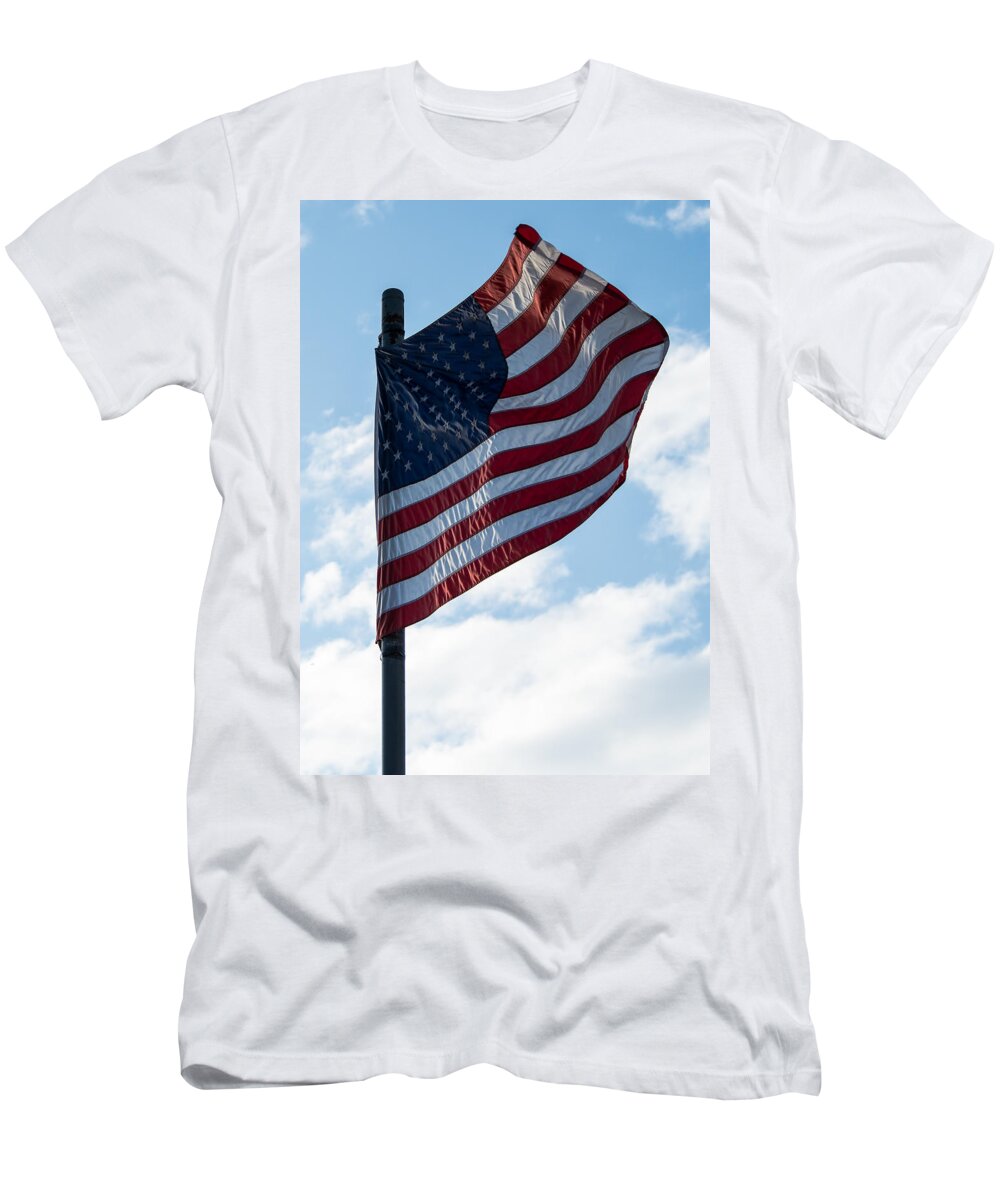 Flag T-Shirt featuring the photograph Stars and Stripes by Holden The Moment