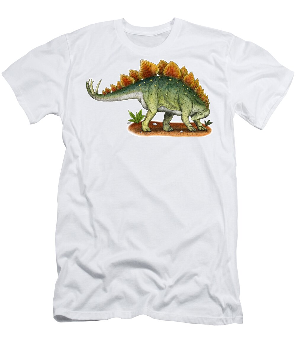 Dinosaur T-Shirt featuring the photograph Stegosaurus by Roger Hall