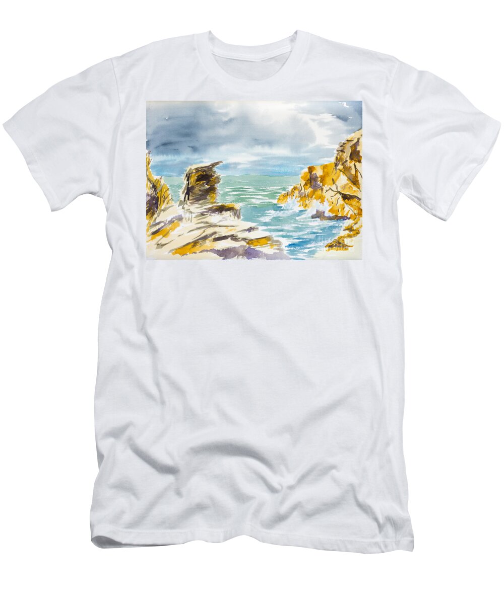 Nature T-Shirt featuring the painting Storm Coming by Walt Brodis