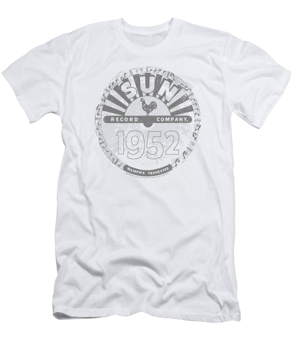  T-Shirt featuring the digital art Sun Records - Crusty Logo by Brand A