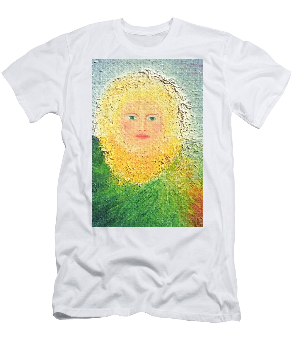 Sun Woman T-Shirt featuring the painting Sun Woman by Judith Chantler
