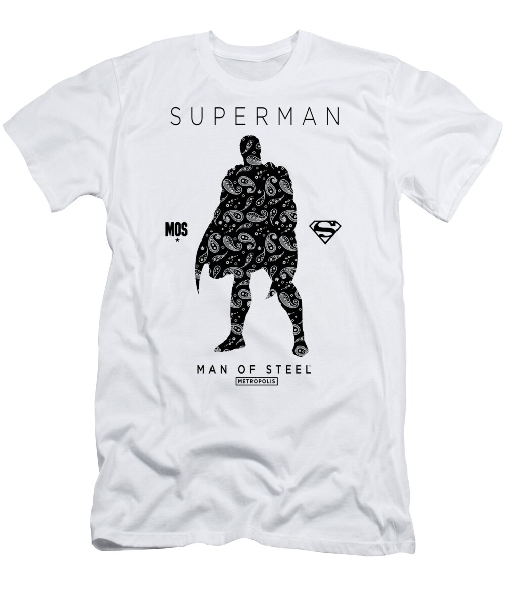  T-Shirt featuring the digital art Superman - Paisley Sihouette by Brand A