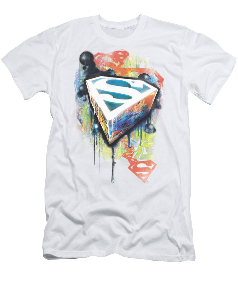  T-Shirt featuring the digital art Superman - Urban Shields by Brand A