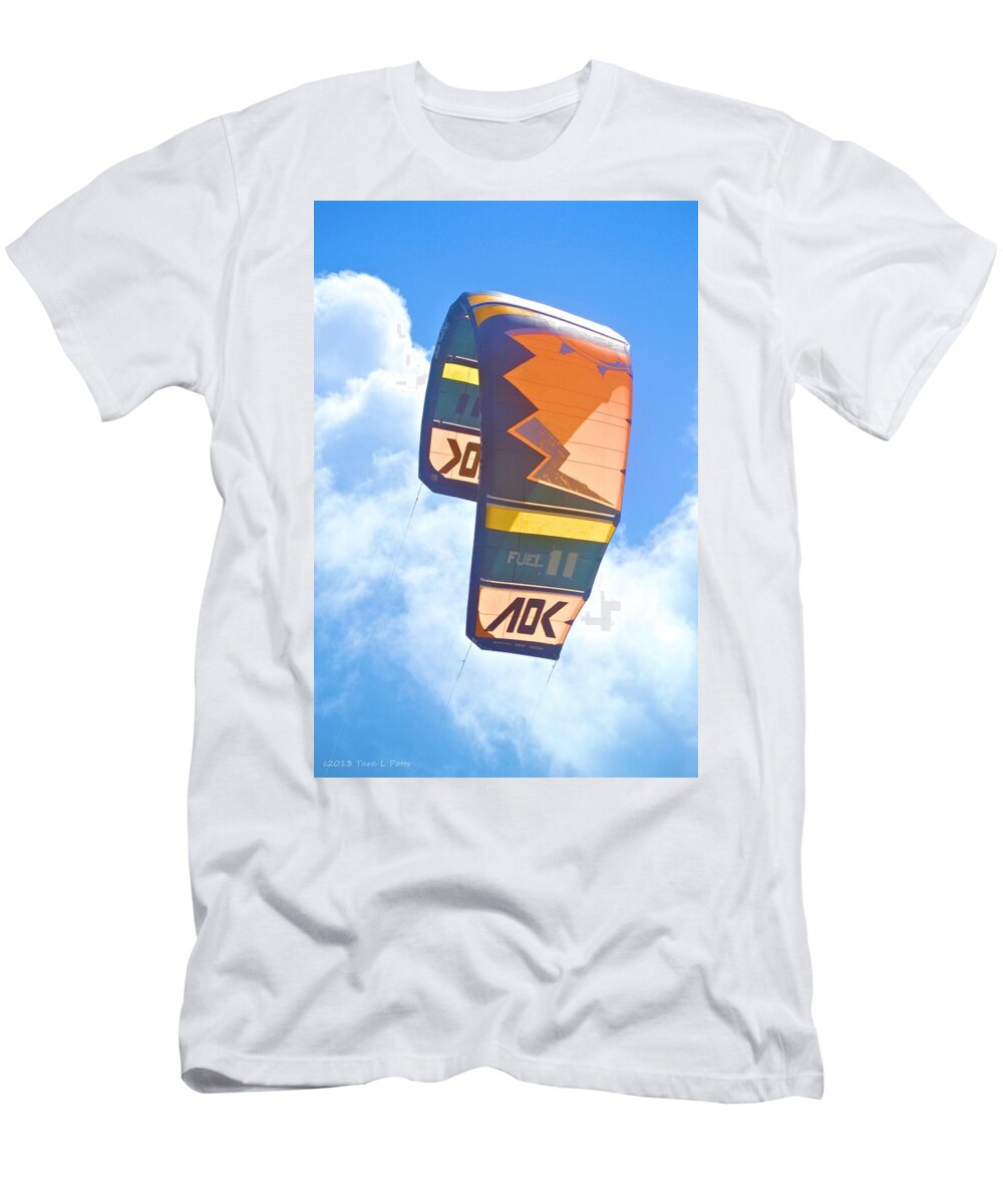 Surfing Kite T-Shirt featuring the photograph Surfing Kite by Tara Potts