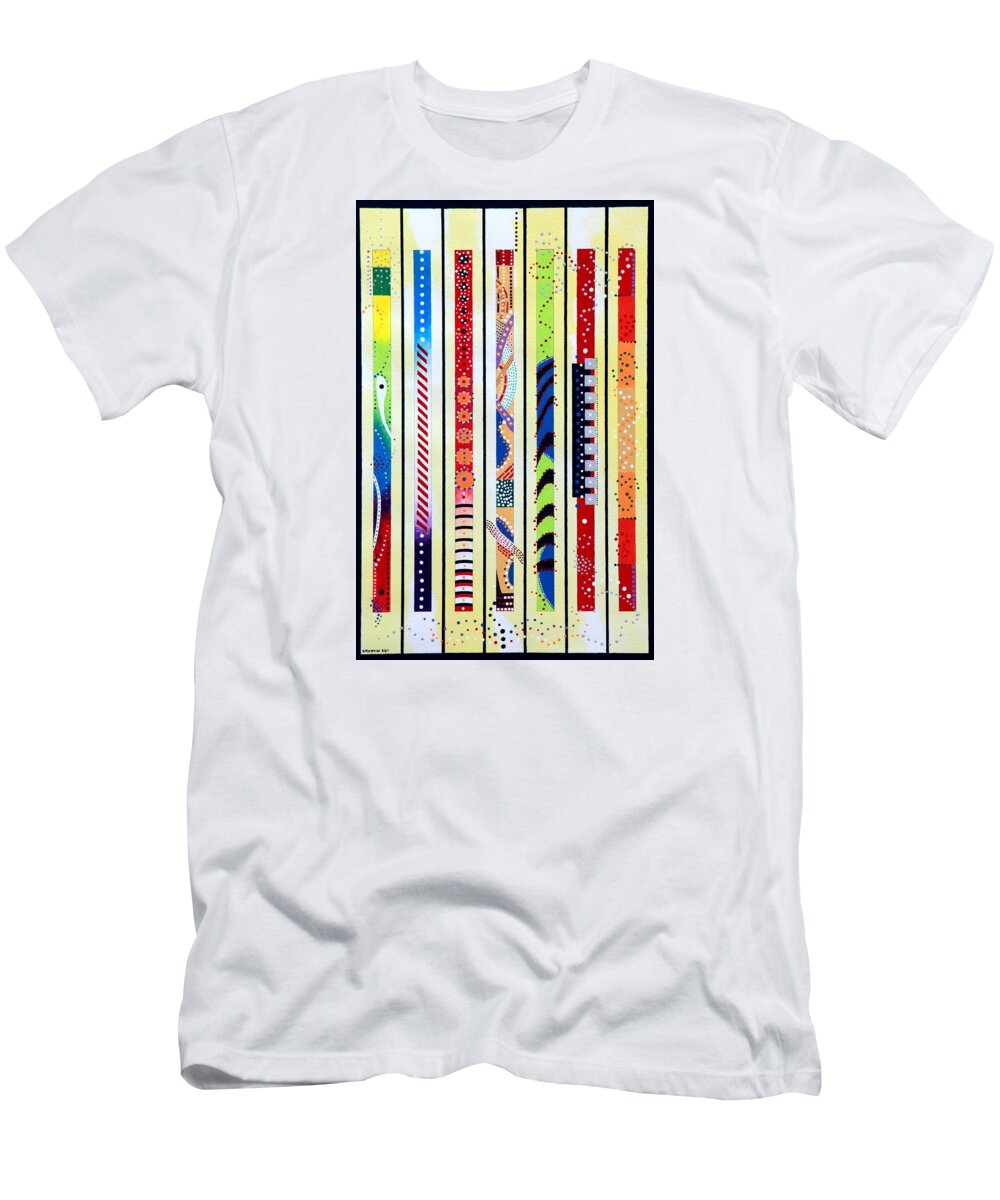 Aboriginal T-Shirt featuring the painting Sweeping Gesture by Thomas Gronowski