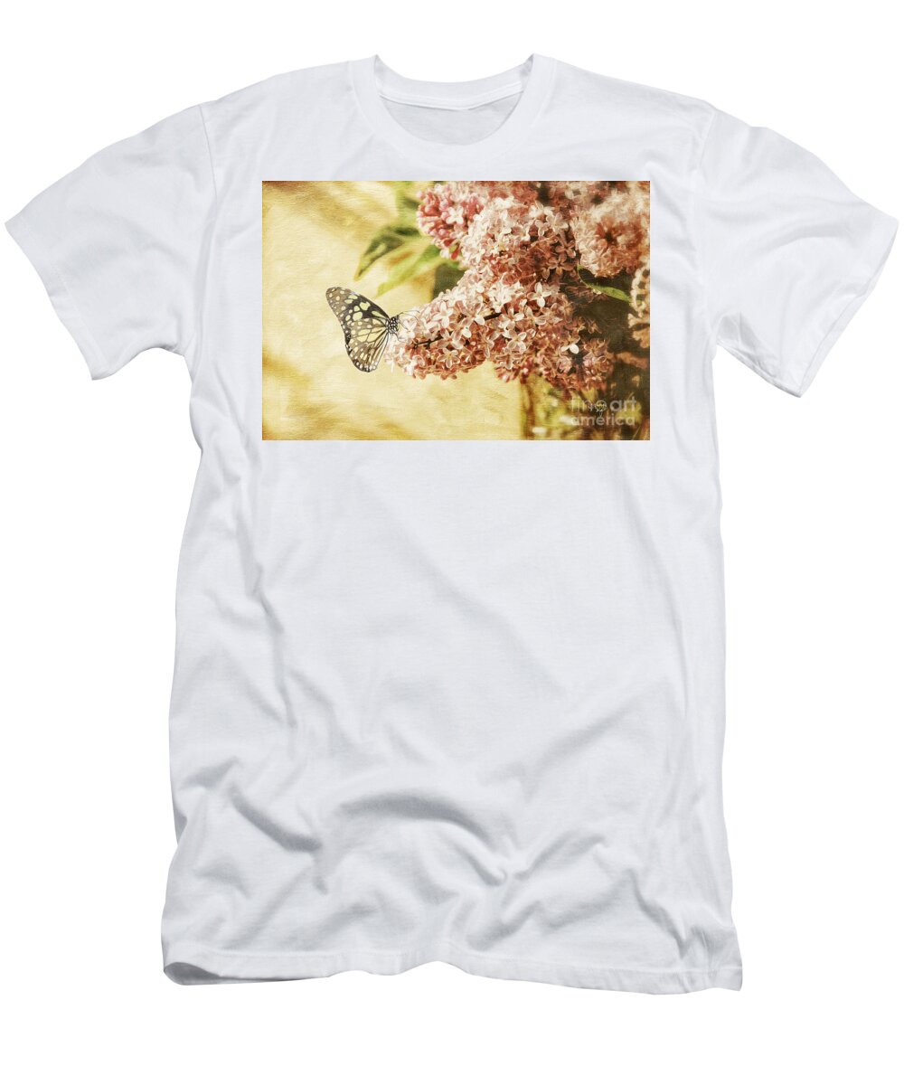 Butterfly T-Shirt featuring the photograph Sweet Lilacs by Lois Bryan