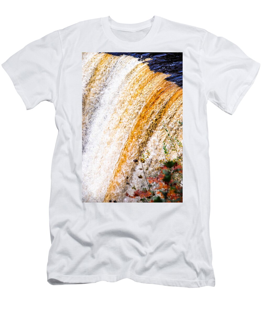 Optical Playground By Mp Ray T-Shirt featuring the photograph Tahquamenon Upper Falls by Optical Playground By MP Ray
