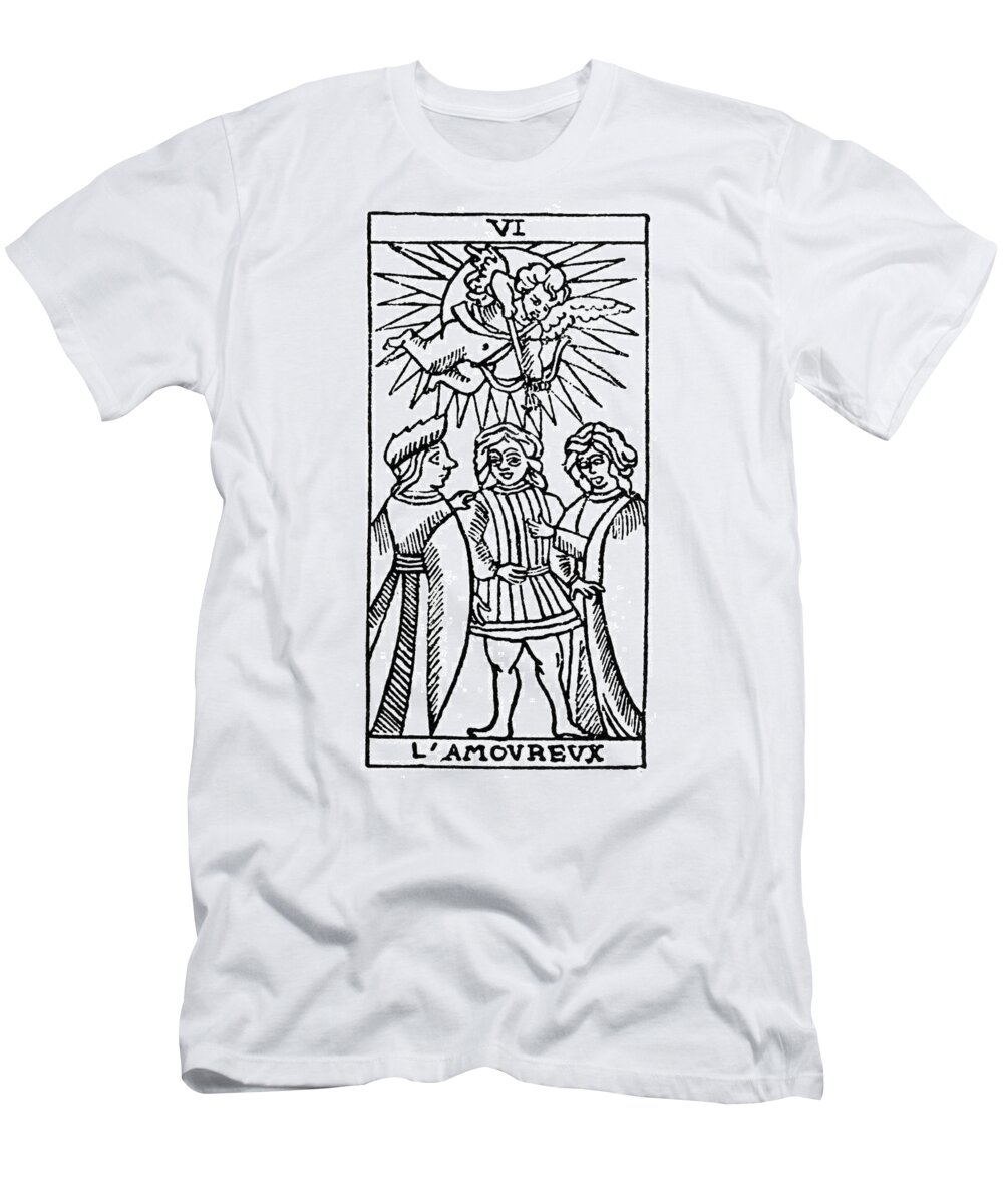 16th Century T-Shirt featuring the painting Tarot Card The Lovers by Granger