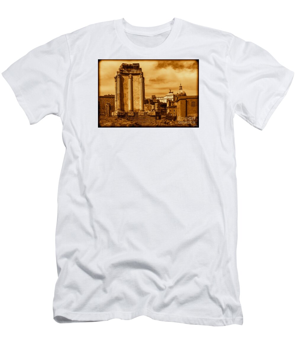 Italy T-Shirt featuring the photograph Temple of Vesta by Prints of Italy