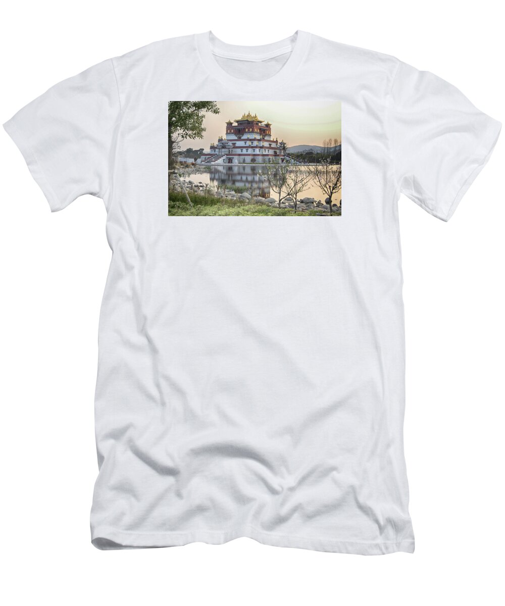 Temple T-Shirt featuring the photograph Temple Wuxi China Color by Bill Hamilton