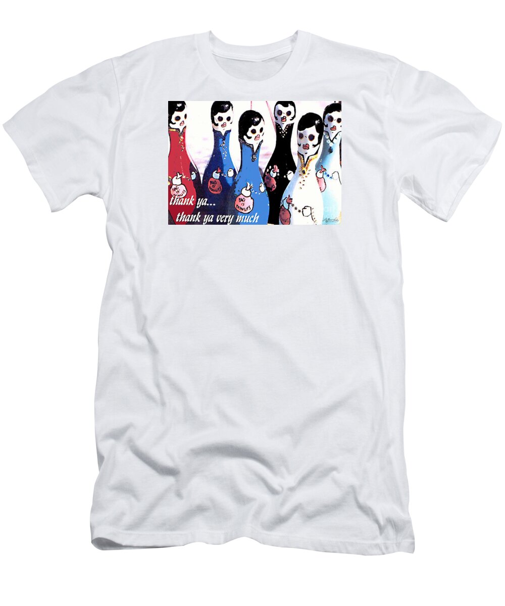Elvis T-Shirt featuring the mixed media Thank ya by Lizi Beard-Ward