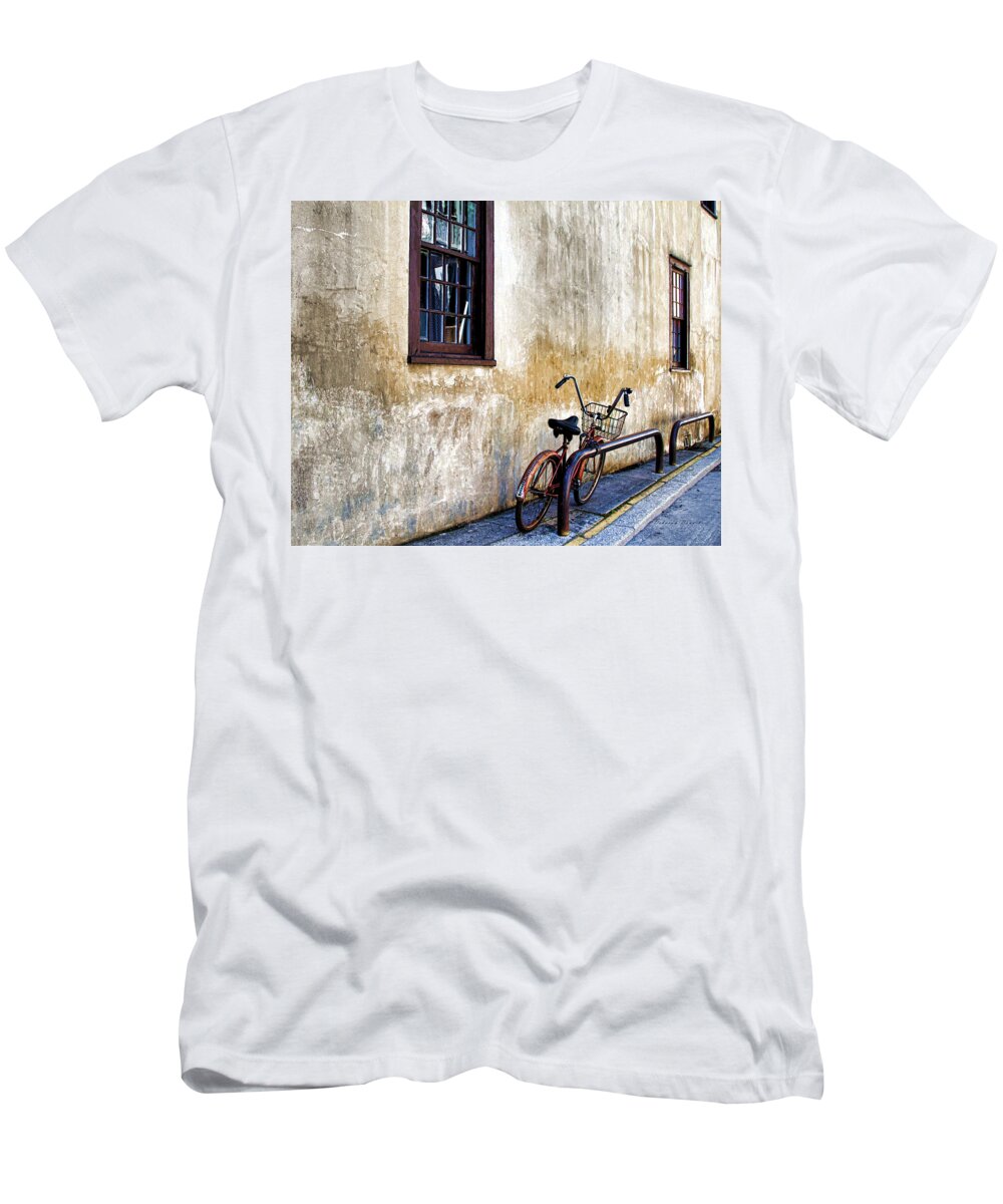 Old Bicycle T-Shirt featuring the photograph The Bicycle by Deborah Benoit
