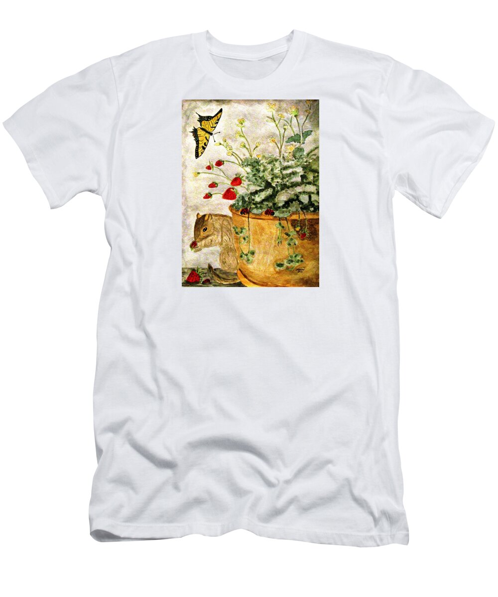 Watercolor T-Shirt featuring the painting The Discovery by Angela Davies