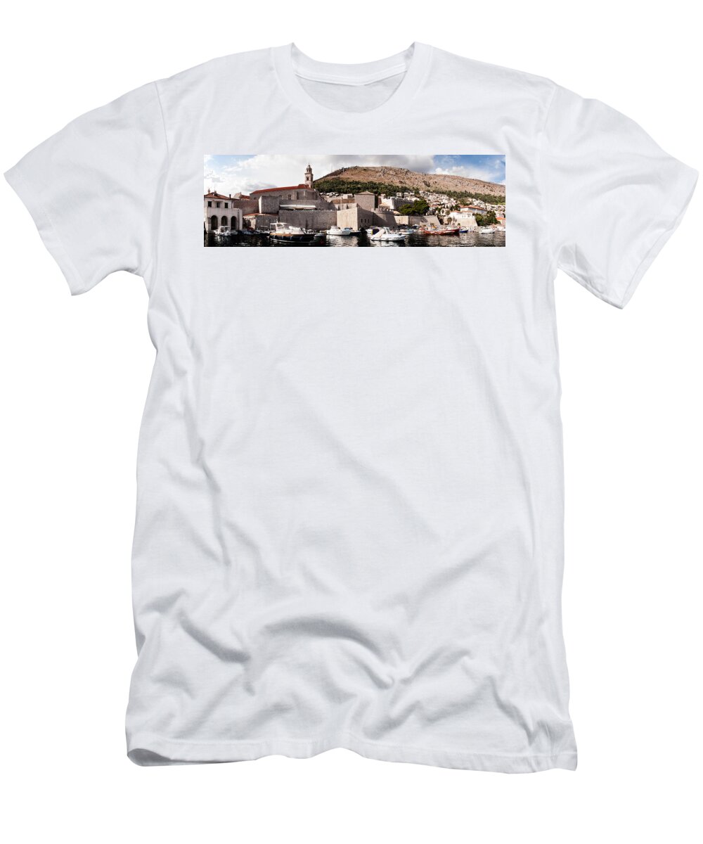 Harbor T-Shirt featuring the photograph The Old Port under the Ramparts by Weston Westmoreland