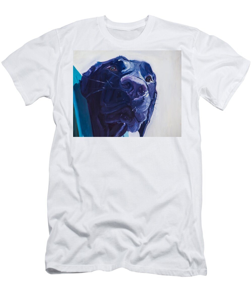 Labrador Retriever T-Shirt featuring the painting The Perfect Day by Sheila Wedegis