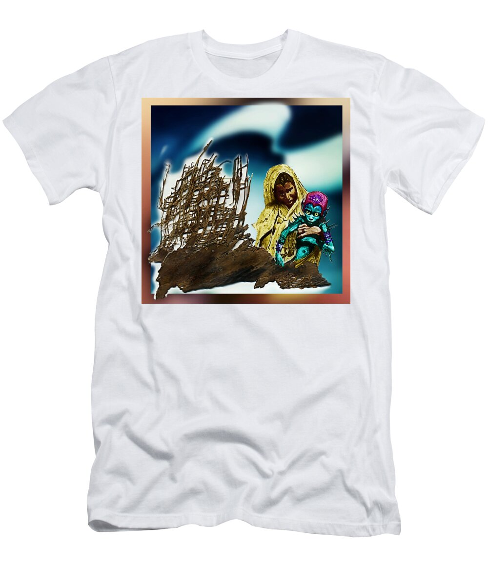 Child T-Shirt featuring the photograph The Rescued Alien Child by Hartmut Jager