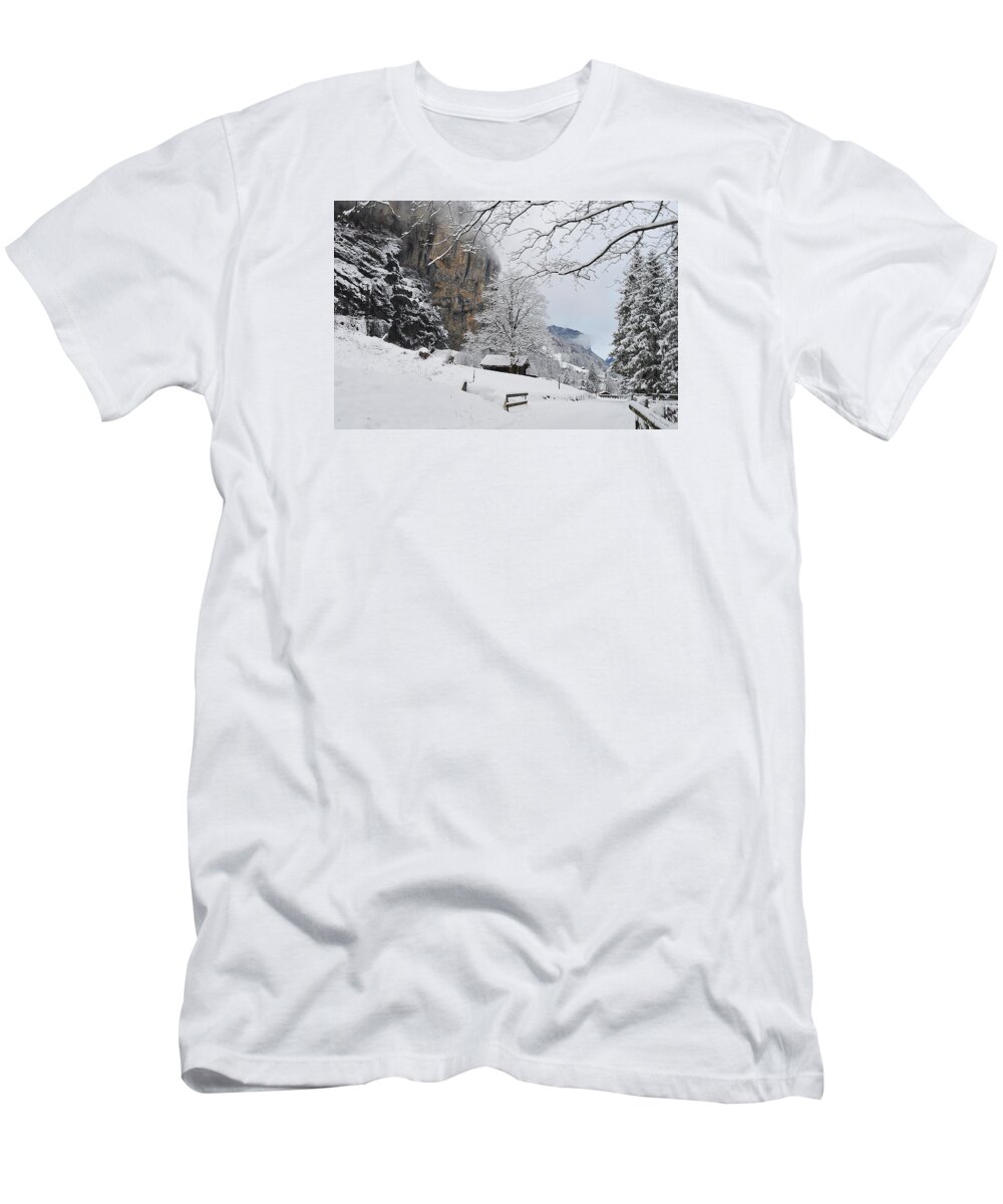 Mountain T-Shirt featuring the photograph The richness of Winter by Felicia Tica