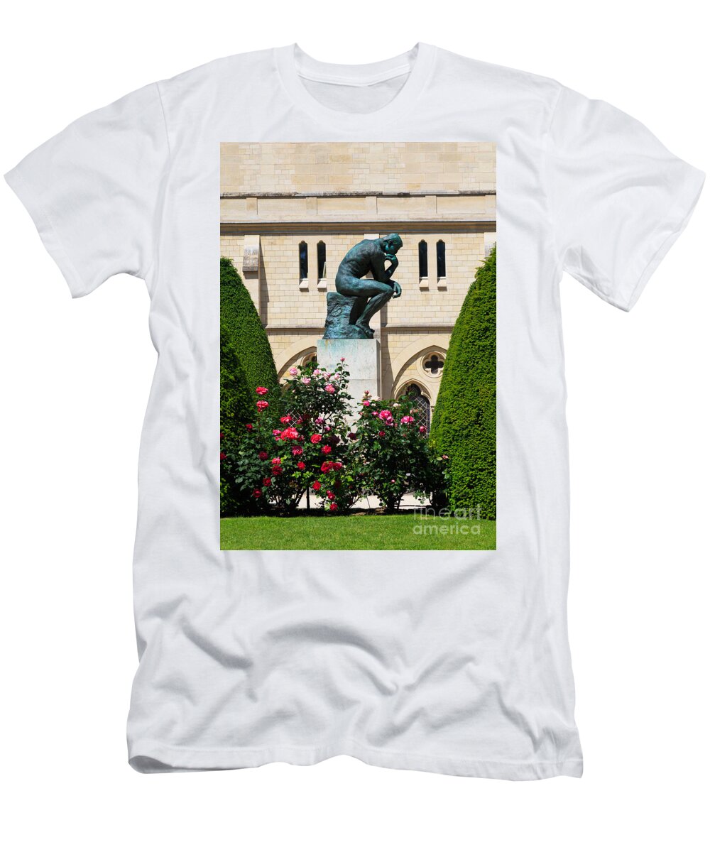 The Thinker T-Shirt featuring the photograph The Thinker by Auguste Rodin by Louise Heusinkveld