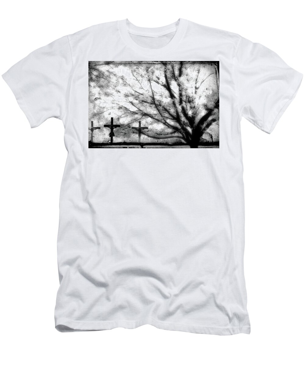 Christian T-Shirt featuring the painting The Veil Was Torn by Gray Artus