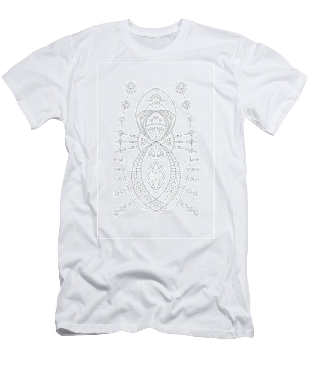 Relief T-Shirt featuring the digital art The Visitor by DB Artist