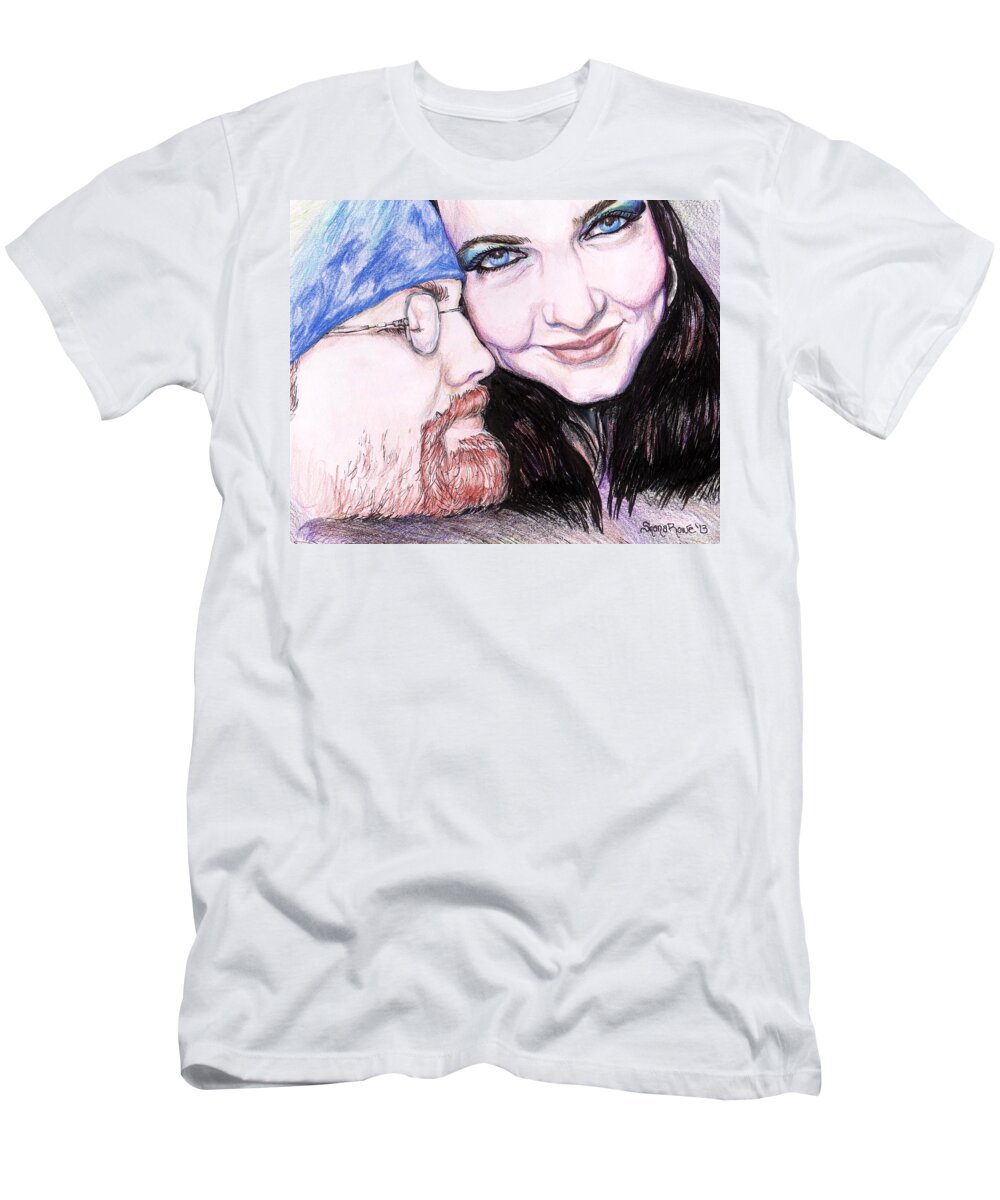 Love T-Shirt featuring the drawing There's Nothing Like You And I by Shana Rowe Jackson