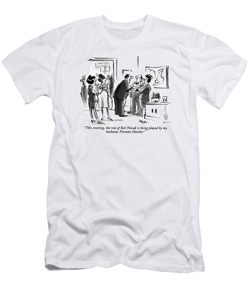 Marriage T-Shirt featuring the drawing This Evening by Lee Lorenz