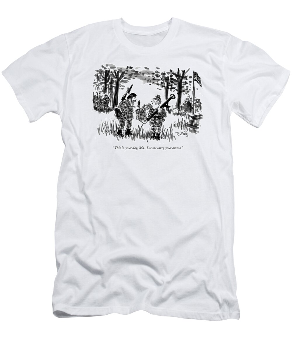 Hunters T-Shirt featuring the drawing This Is Your Day by Donald Reilly