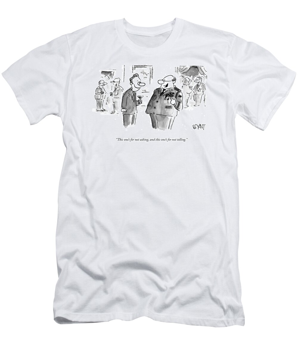 Army - Generals T-Shirt featuring the drawing This One's For Not Asking by Christopher Weyant