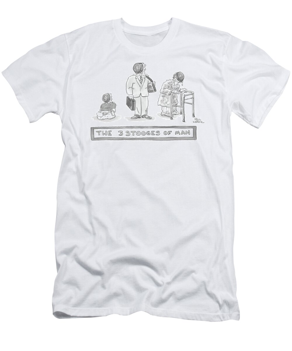 Evolution T-Shirt featuring the drawing Three Images Of A Baby by Paul Karasik