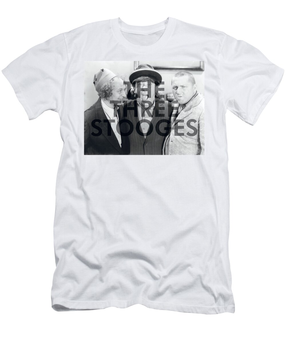  T-Shirt featuring the digital art Three Stooges - Cutoff by Brand A