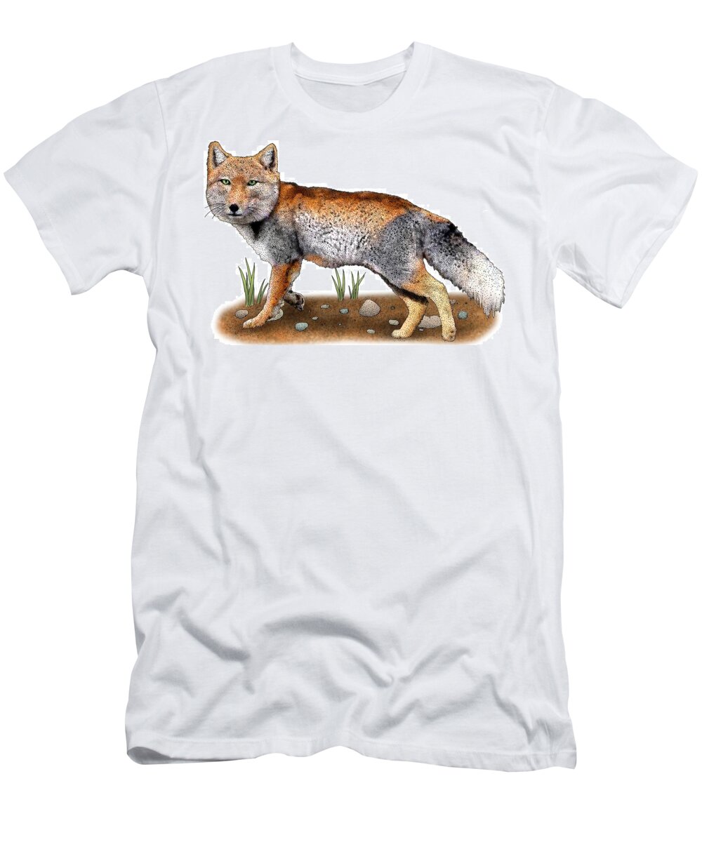 Tibetan Sand Fox T-Shirt featuring the photograph Tibetan Sand Fox by Roger Hall